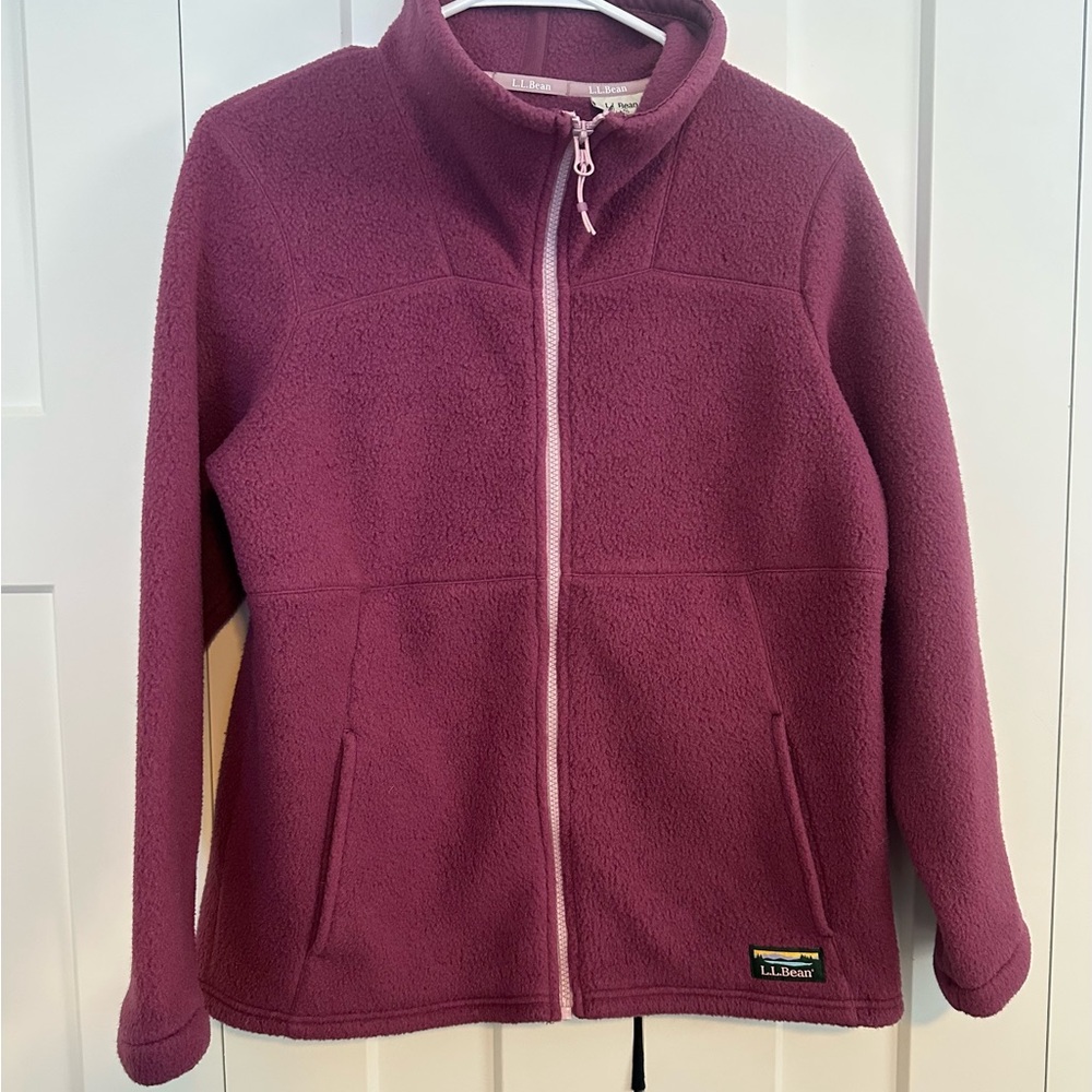 L.L. Bean Women’s Katahdin Fleece Full Zip‎ Jacket in Bram Berry Petite M